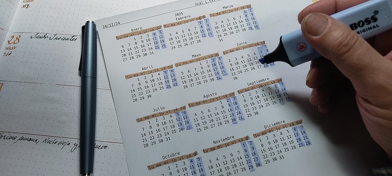 Calendario adornado